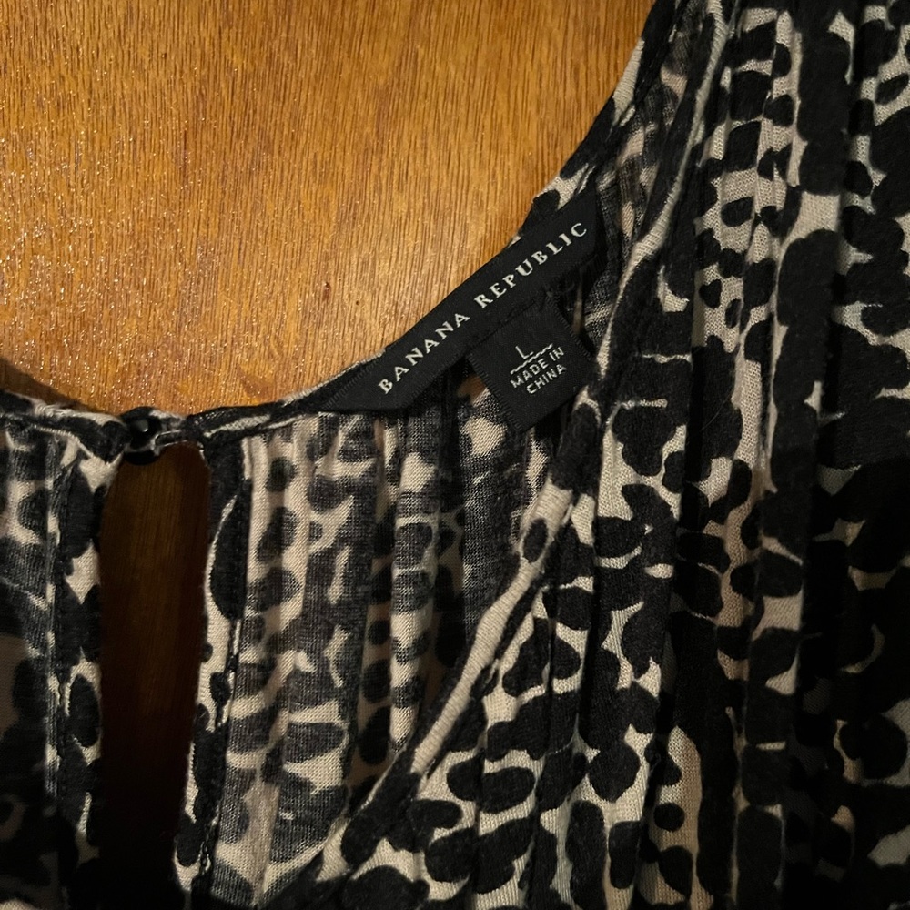 Leopard print dress top.